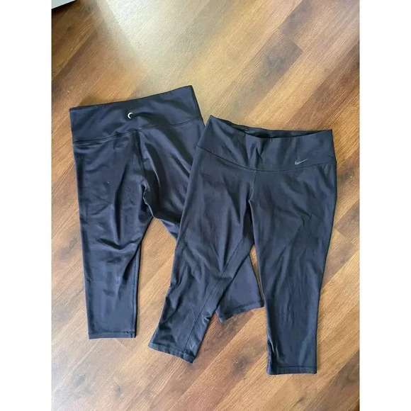 Nike Pants - Nike and Zyia Cropped Leggings Bundle Black Sz M